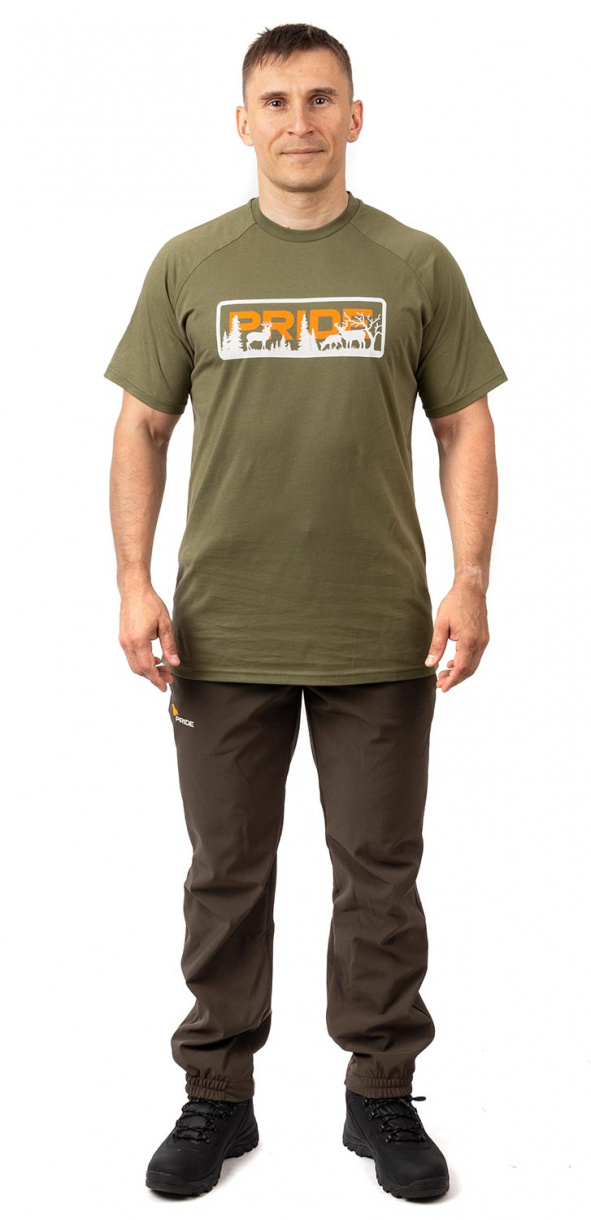 Футболка PRIDE Living Nature (Ливинг Нэйче) (хлопок, хаки) PRTS-02KH