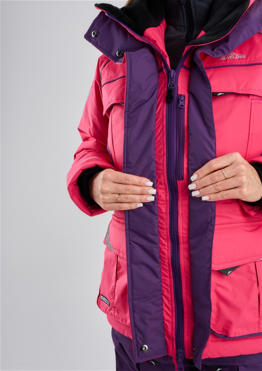 Камчатка МАГМА женский костюм для рыбалки GRAYLING зимний, фуксия